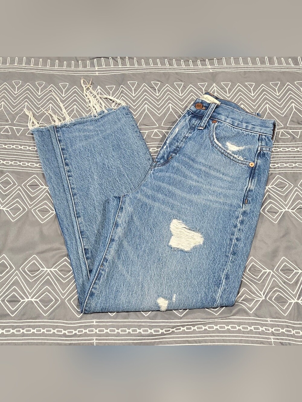 Madewell High Waisted Classic Straight Cropped Jean Size 25